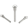 Kipp Ball Lock Pins, w/Grip Ring, D=10 mm, L=15, L1=9 mm, L5=24 mm, Stainless Steel, (Qty:1), K0746.01710015