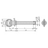 Kipp Ball Lock Pins, w/Grip Ring, D=10 mm, L=20, L1=9 mm, L5=29 mm, Stainless Steel, (Qty:1), K0746.01710020