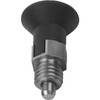 Kipp Indexing Plungers ECO, Short Version, Size: 0, Style C, D1=M8, D=4 mm, w/Locking Slot, w/o Locknut, Stainless Steel, (Qty:10), K0748.13004080