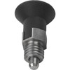 Kipp Indexing Plungers ECO, Short Version, Size: 9, Style C, D1=M6, D=3 mm, w/Locking Slot, w/o Locknut, Stainless Steel, (Qty:10), K0748.13903060
