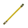 Gas Connectors - Yellow Coated - (1" OD x 3/4" ID) 3/4" Male x 3/4" Female x 18" 120148 (10/Pkg)