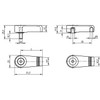 Kipp Stop Latch, Internal Thread,  D1=M6,L=40 mm, Zinc, Black Powder Coated, (Qty:1), K0271.140061