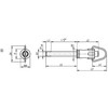 Kipp Ball Lock Pins, w/Recessed Grip & Ring, Form B, D1=12 mm, L=80 mm, L1=9.9 mm, Stainless Steel, (Qty:1), K0790.102112080