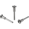 Kipp Ball Lock Pins, w/Mushroom Grip, D1=5 mm, L=15 mm, L1=5.9 mm, Stainless Steel, (Qty:1), K0791.01905015