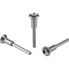 Kipp Ball Lock Pins, w/Mushroom Grip, D1=6 mm, L=50 mm, L1=6.8 mm, Stainless Steel, (Qty:1), K0791.01906050