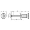 Kipp Ball Lock Pins, w/Mushroom Grip, D1=16 mm, L=50 mm, L1=13.1 mm, Stainless Steel, (Qty:1), K0791.03516050
