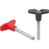 Kipp Ball Lock Pins, w/T-Grip, D1=6 mm, L=25 mm, L1=6.8  mm, Stainless Steel, (Qty:1), K0792.204606025