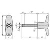 Kipp Ball Lock Pins, w/T-Grip, D1=10 mm, L=60 mm, L1=8.9  mm, Stainless Steel, (Qty:1), K0792.206310060