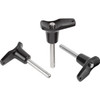 Kipp Ball Lock Pins, w/L-Grip, Self-Locking, D1=6 mm, L=40 mm, L1=6.8 mm, Stainless Steel, (Qty:1), K0793.102606040