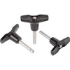 Kipp Ball Lock Pins, w/T-Grip, Self-Locking, D1=6 mm, L=10 mm, L1=6.8 mm, Stainless Steel, (Qty:1), K0793.204606010