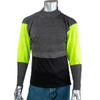 Kut Gard PreventWear ATA Blended Cut Resistant Pullover w/Hi-Vis Sleeves & Thumb Loop/Dark Gray/X-Large #P150SP-2CM-HVB-TL-XL