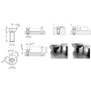 Kipp Spiral Cam Screw, D=M12X24 mm, Mild Steel, (Qty:1), K0024.1224