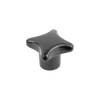 Kipp Palm Grip, Similar to DIN6335, D=M6X50, D1=32 mm, H=20 mm, Style L w/External Thread, Thermoset, Stainless Steel, (Qty:10), K1017.53206X50
