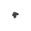 Kipp Triangular Grip, w/External Thread, D=M12X15, D1=80 mm, H=53.5 mm, Form L, Thermoplastic, Black (Qty:1), K1020.18012X15