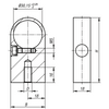 Kipp Mounting Bracket, Form A, D=8 mm, Aluminum, Black Anodized, (Qty:1), K1018.08302
