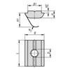 Kipp Slot Nuts, Twist-In, w/Spring, Type B, D=M4, B=14 mm, L=19 mm, Steel, (Qty:10), K1027.1004
