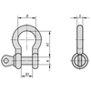 Kipp Bow Shackle, Curved,  FT=750, B=21.3  mm, Steel, (Qty:10), K1058.0075010