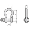 Kipp Bow Shackle, Curved,  FT=1500, B=29.5  mm, Steel, (Qty:10), K1058.0150012