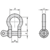 Kipp Bow Shackle, Curved,  FT=2000, B=33  mm, Steel, (Qty:1), K1058.0200016