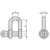 Kipp Bow Shackle, Straight, FT=500 mm, B=12 mm, Steel, (Qty:10), K1059.0050008