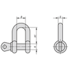 Kipp Bow Shackle, Straight, FT=750 mm, B=13.5 mm, Steel, (Qty:10), K1059.0075010