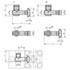 Kipp Connecting Sets, Central, Type B, Version 90 degrees, L=45.5 mm, Steel, Zinc-Plated, (Qty:10), K1034.1090