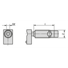 Kipp Connecting Sets, Automatic, Type I, L=31 mm, Steel, Electro Zinc-Plated, (Qty:10), K1036.08