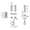 Kipp Pin Connector Sets, Type B, L=40 mm, Steel, Electro Zinc-Plated, (Qty:10), K1038.1040