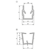 Kipp Cover and Adapter Profiles, Type I, H=9.1 mm, B=8 mm, Black, Polypropylene, (Qty:1), K1054.08120601