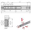 Kipp Linear Ball Bearing Rail w/Internal Runner, Size 28 D=M5, 210X28X13 mm Steel, Zinc-Plated, (Qty:1), K2022.280600210