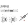 Kipp Telescopic Rail,  Double T, Size 28, M5, 370X28X26 mm, Form A, w/Tapped Holes, Steel, Zinc-Plated, (Qty:1), K2018.1280370