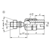 Kipp Axial Joints for Tractive Forces Adjustable, Lockable, Style A, M10, Steel, (Qty;1), K1936.1610