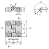 Kipp Hinges w/Fastening Holes, 32X32 mm, Thermoplastic Black, Steel, (Qty;10), K1004.004161010