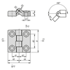 Kipp Hinges w/Fastening Holes, 96X96 mm, Thermoplastic Black, Steel, (Qty. 1), K1004.008483232