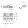 Kipp Hinges, 52X48 mm, Stainless Steel, Polished, (Qty;1), K1084.062615151