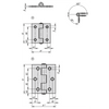 Kipp Hinges, 40X40 mm, Form A, Steel, Zinc-Plated, (Qty;10), K1082.04201212