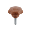 Kipp Star Grip, w/External Thread, Simular to DIN 6336, Style L, M10X25, D1=40 mm, Biopolymer (Qty. 10), K0155.10410143X25