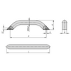 Kipp Tubular Handle, Round, A=400 mm, L=446.4 mm, D=M8, Aluminum, Natural, Anodized, (Qty. 1), K0795.400083