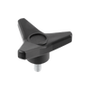 Kipp Triangular Star Grip, D=M12X50, Style L, Thermoplastic, Black, (Qty. 1), K1083.410512X50