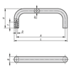 Kipp Pull Handle, Oval, Stainless Steel, L=190 mm, (Qty. 1), K1086.1801005