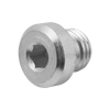 Kipp Screw Plug, w/o Vent, Hex Socket, D=50 mm, L=24 mm, D=M42X2, Steel, Zinc-Plated, (Qty:1), K1102.504202