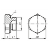 Kipp Screw Plug, w/o Vent, G1, Style C, Aluminum, Bright, (Qty:1), K1104.40100