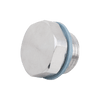 Kipp Screw Plug, w/o Vent, G1, Style C, Aluminum, Bright, (Qty:1), K1104.40100