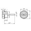 Kipp Screw Plug, w/Dipstick, G1/4, Style A, Steel, Polyamide, (Qty:10), K1101.119014