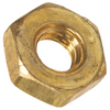 #12-24 Hex Machine Screw Nuts, Brass (500/Pkg.)