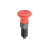 Kipp Indexing Plunger, w/Plastic Mushroom Grip, Style A, Size 1, D=5 mm, D1=M10X1 mm, Stainless Steel, (Qty. 1), K0338.0110584