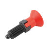 Kipp Indexing Plunger, w/Plastic Mushroom Grip and Locking Slot, Style C, Size 1, D=5 mm, D1=M10X1 mm, Steel, (Qty. 1), K0338.1310584