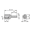 Kipp Rest Pads, Style D, Pin Style, Internal Thread, D=M10, Carbon Steel, Black Oxidized, (Qty. 1), K1105.2100650