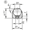 Kipp Self Aligning Pads, Style K, Press Fit, Flattened Ball w/Carbide Inserts, M5, Carbon Steel, (Qty. 1), K0282.805