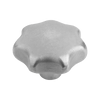 Kipp Star Grip, Similar to DIN 6336, D1=40 mm, Style E, Blind Tapped Hole, Stainless Steel, (Qty. 1), K0150.540083